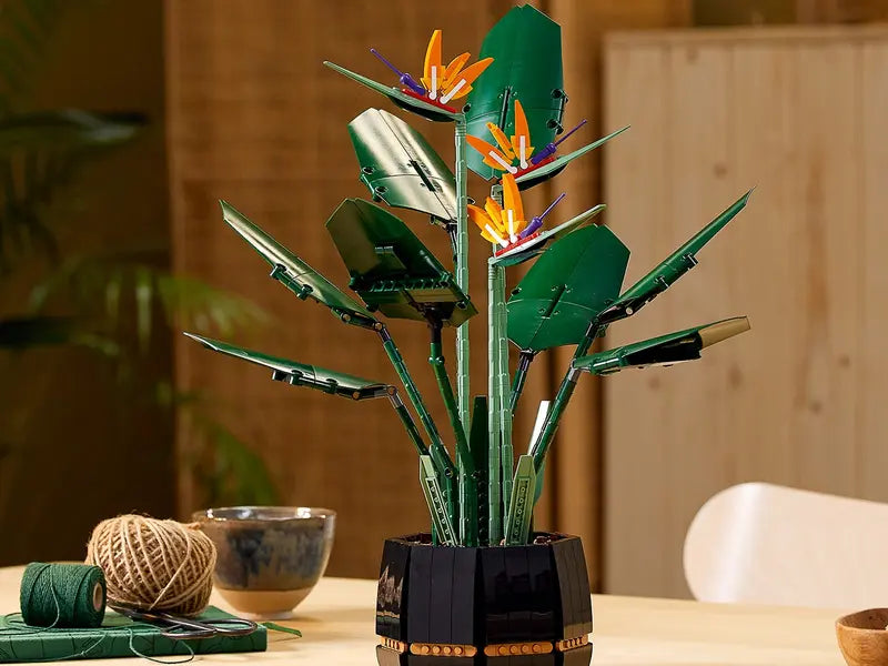 LEGO® Bird of Paradise 10289 displayed as table decor