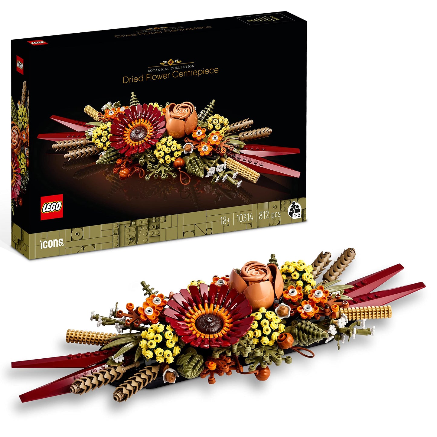 LEGO® Botanicals Dried Flower Centrepiece 10314 with packaging