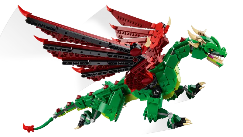 LEGO Creator 3in1 Medieval Dragon 31161 can be rebuild to a dragon