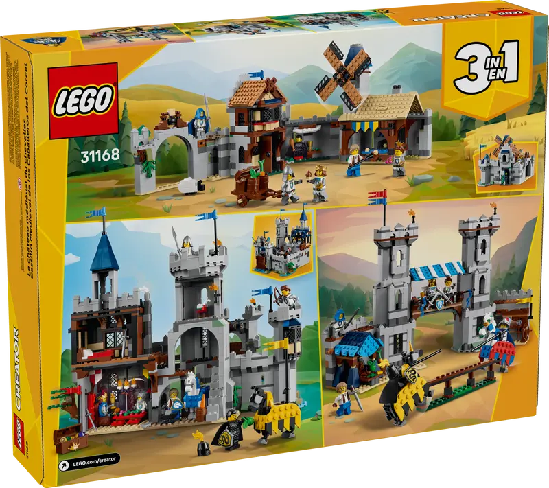 LEGO Creator 3in1 Medieval Horse Knight Castle 31168 Brick Island