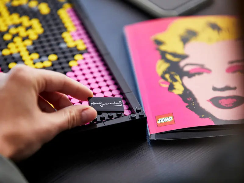 LEGO® Art Andy Warhol’s Marilyn Monroe 31197 includes exclusive artist's signature tile.