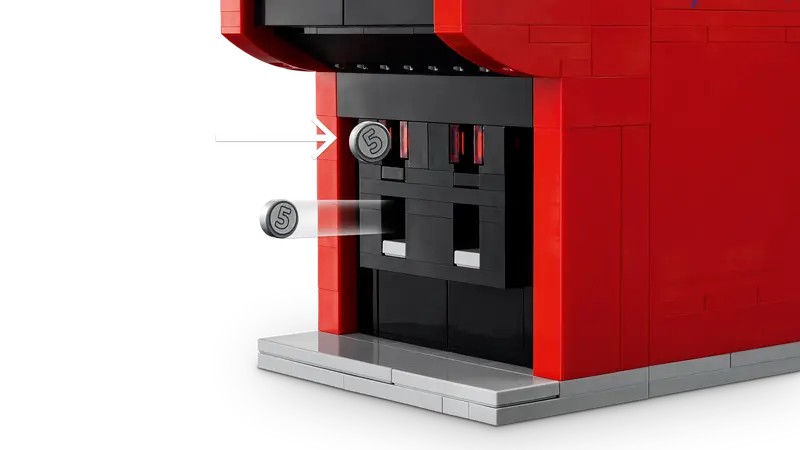 LEGO 40805 Arcade Machine includes a coin slot and two coins