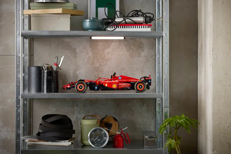 LEGO® Technic™ Ferrari SF-24 F1 Car (42207) displayed on a shelf