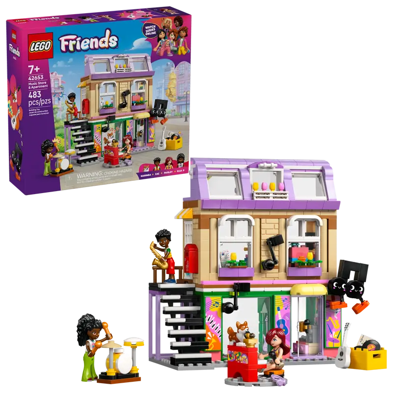LEGO Friends Music Shop & Apartment 42653 with packaging