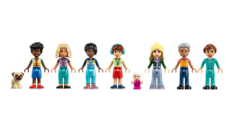 LEGO® Friends Heartlake City Airport and Airplane 42656  includes friends Zac and Nova, Zac’s sister, a pilot figure and a baby