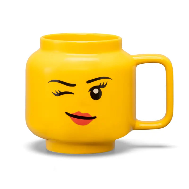 LEGO Large Winking Girl Ceramic Mug 5007876 Brick Island