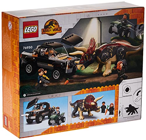 LEGO Jurassic World Triceratops Pickup Truck Ambush 76950