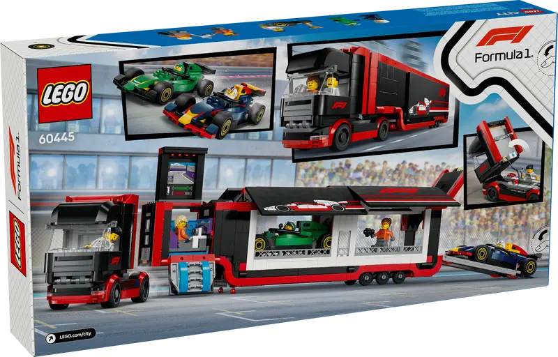 LEGO City F1 Truck with RB20 & AMR24 F1 Cars 60445 BOX