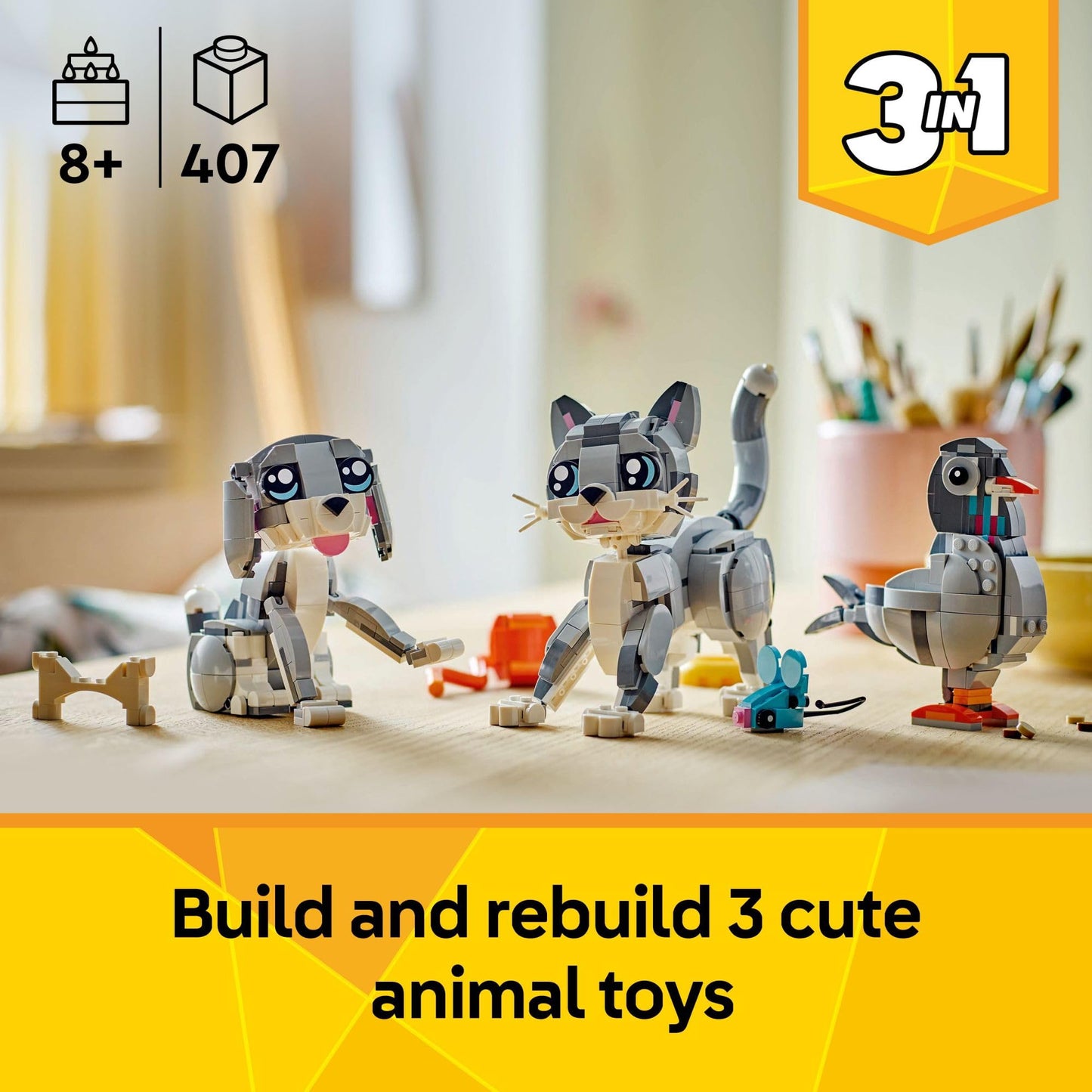 LEGO Creator 3in1 Playful Cat 31163 Brick Island