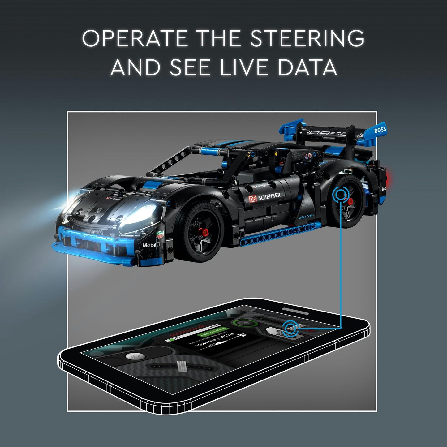 LEGO Technic Porsche GT4 e-Performance Race Car Toy 42176 Brick Island