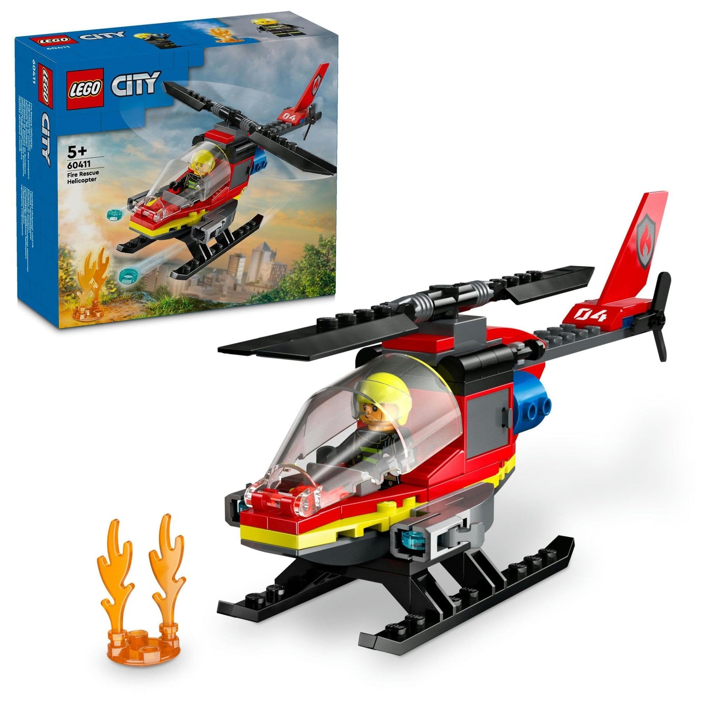 LEGO City Fire Rescue Helicopter 60411 Brick Island