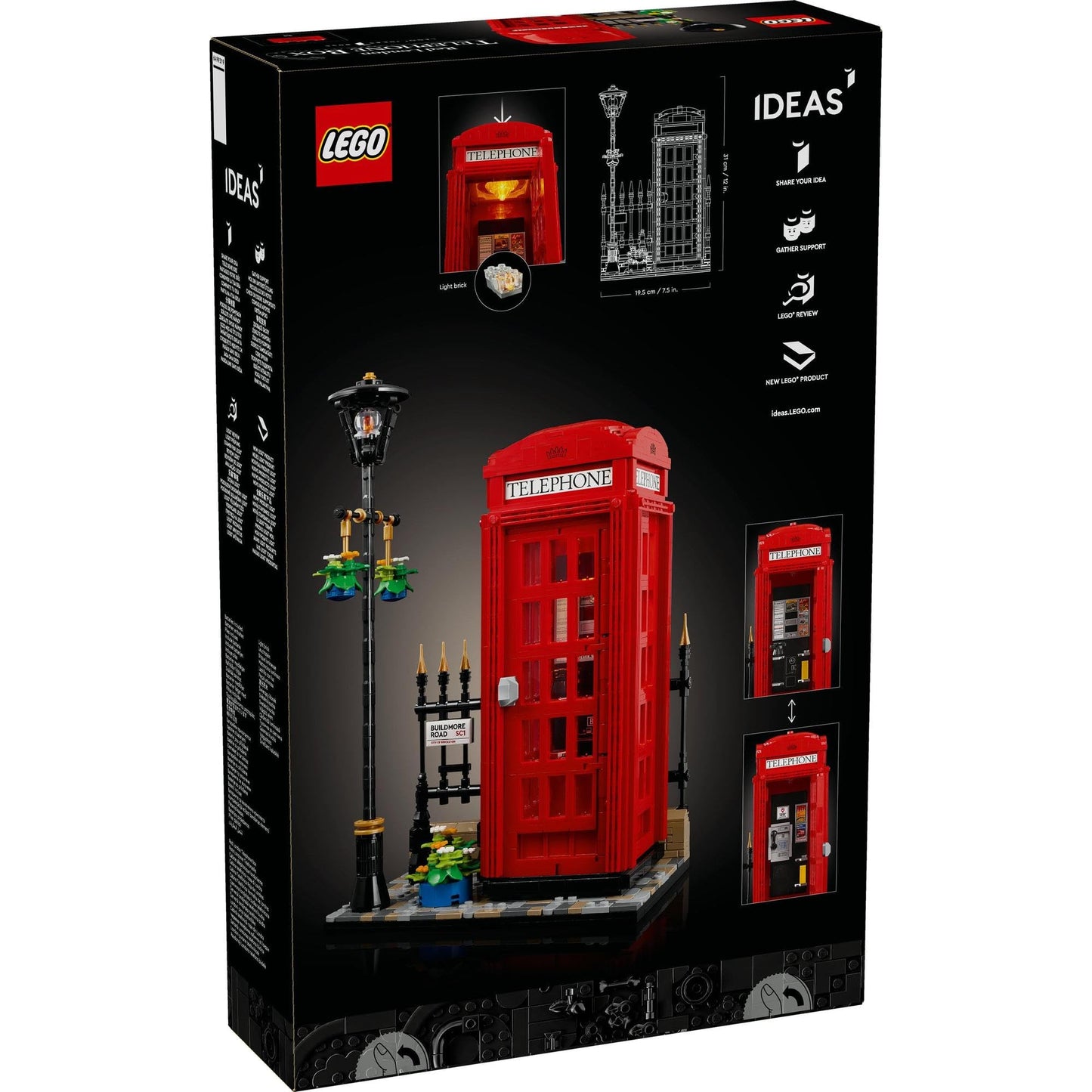 LEGO Ideas Red London Telephone Box 21347 Amazon