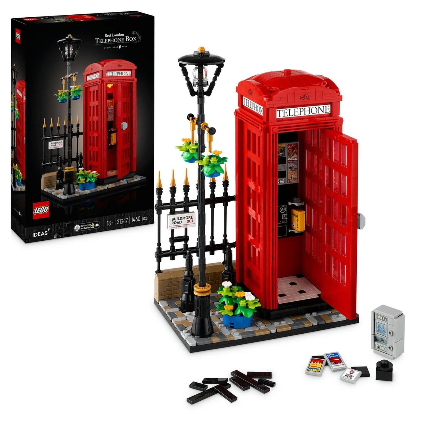 LEGO Ideas Red London Telephone Box 21347 Amazon