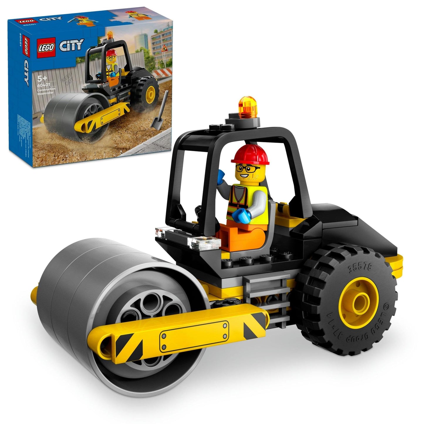 LEGO City Construction Steamroller 60401 Brick Island