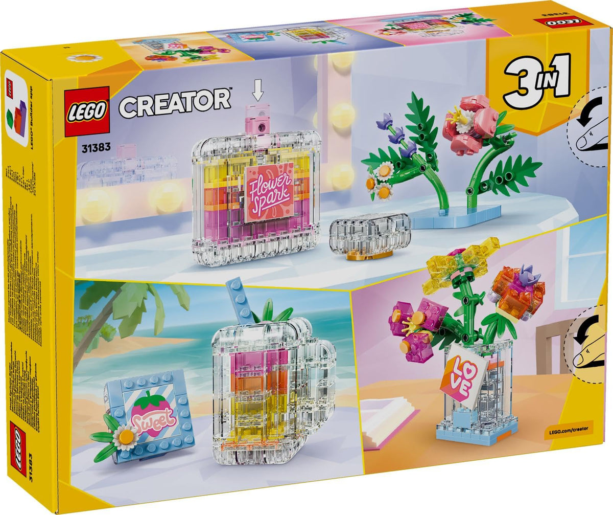 LEGO Creator Perfume Bottle: Flower Crush Toy, Birthday Gift 31383