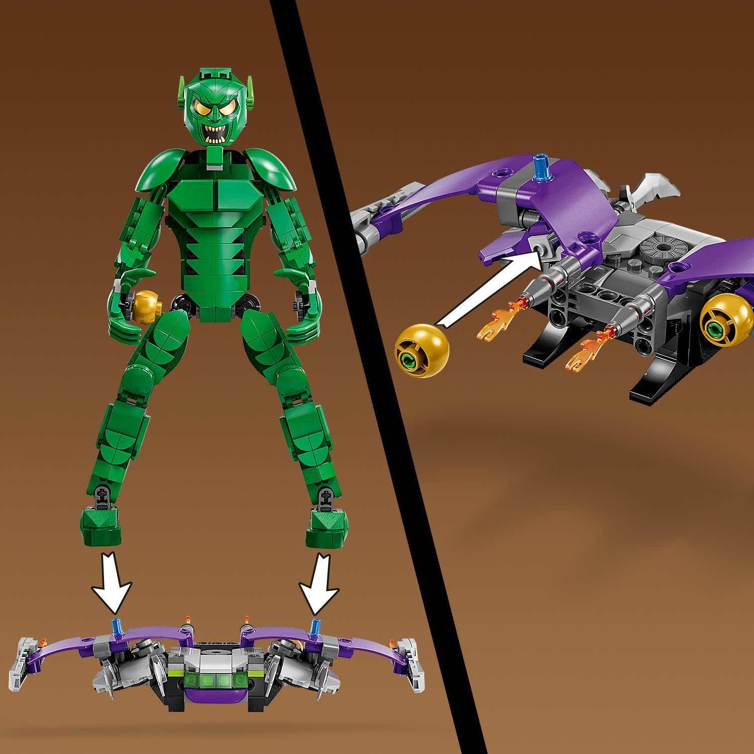 LEGO Marvel Green Goblin Construction Figure 76284 Brick Island