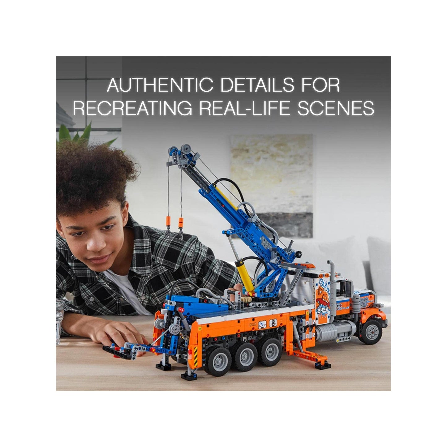 LEGO Technic Heavy-Duty Tow Truck with Crane 42128 Brick Island
