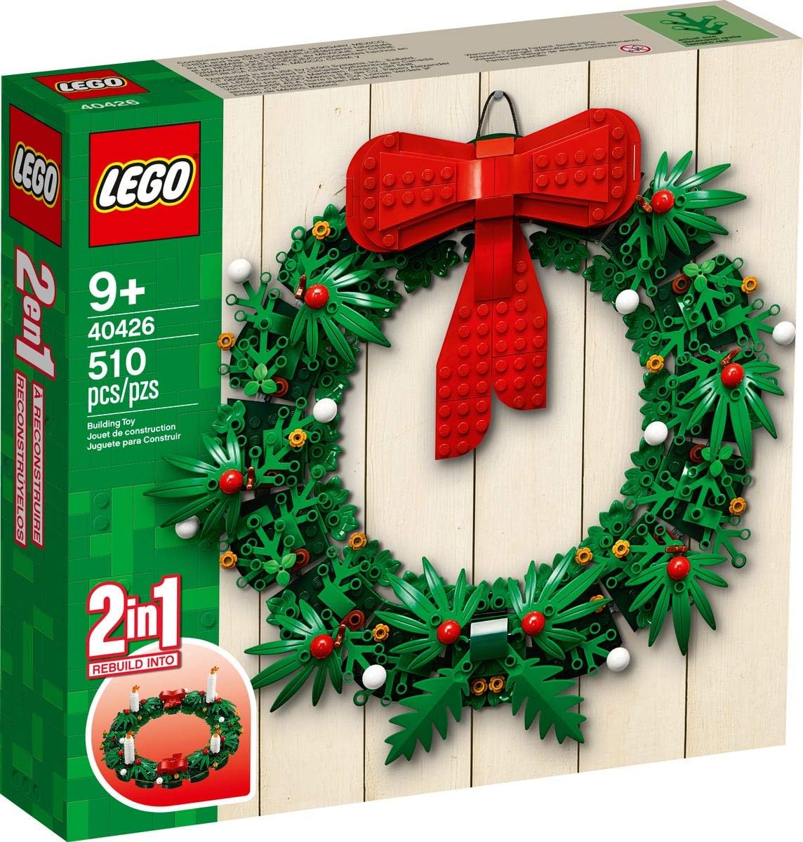 LEGO Christmas Wreath 2-in-1 40426 Brick Island