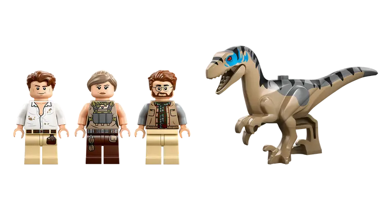LEGO Jurassic World Raptor & Titanosaurus Tracking Mission 76973 includes 2 dinosaurs and 3 film character minifigures