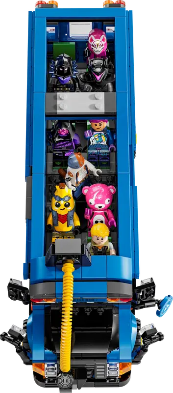 LEGO Fortnite Battle Bus 77073 all of the minifigures fit inside the bus