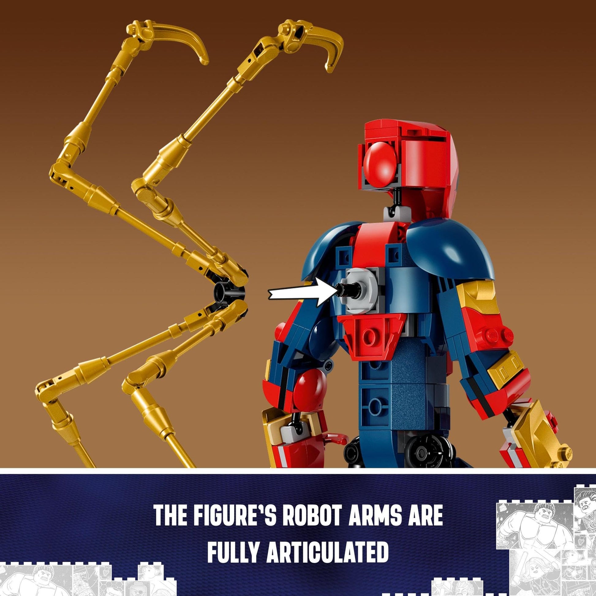 LEGO Super Heroes Marvel Iron Spider-Man Construction Figure 76298 Brick Island