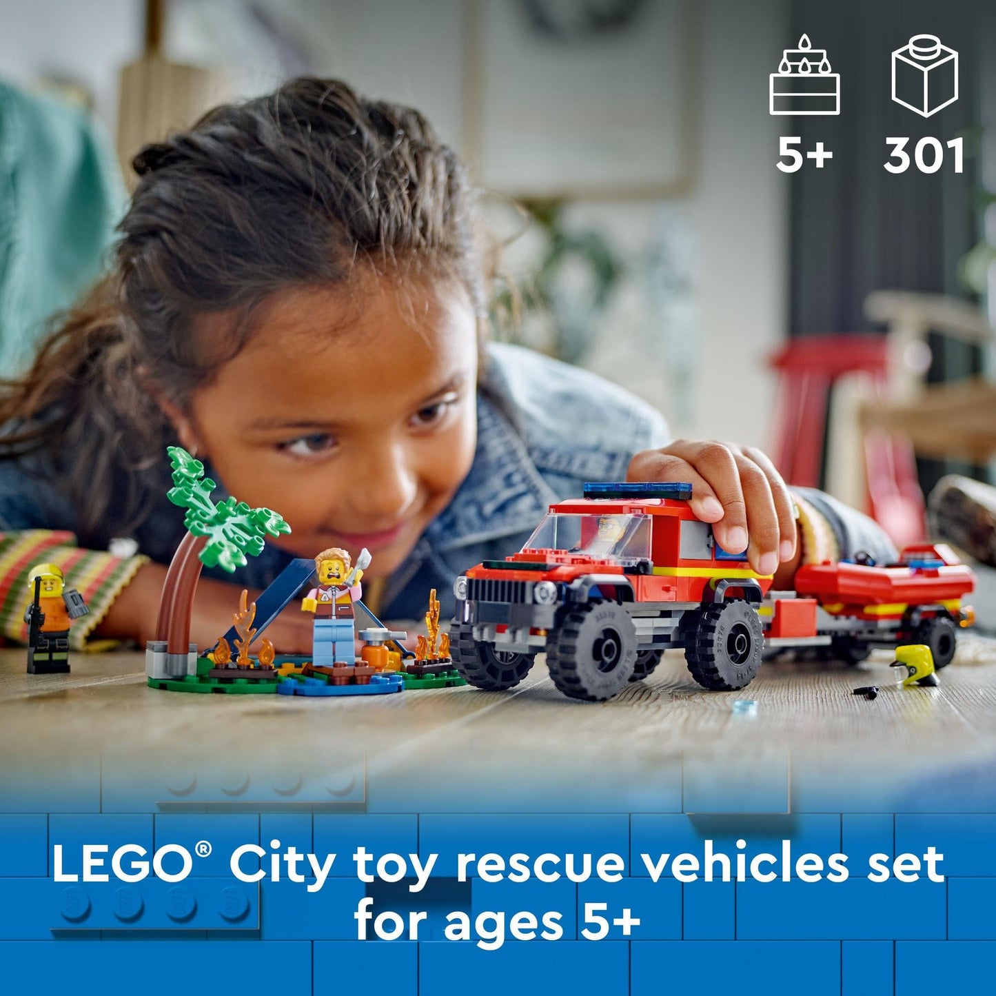 LEGO City 4x4 Fire Engine with Rescue Boat T60412 Brick Island