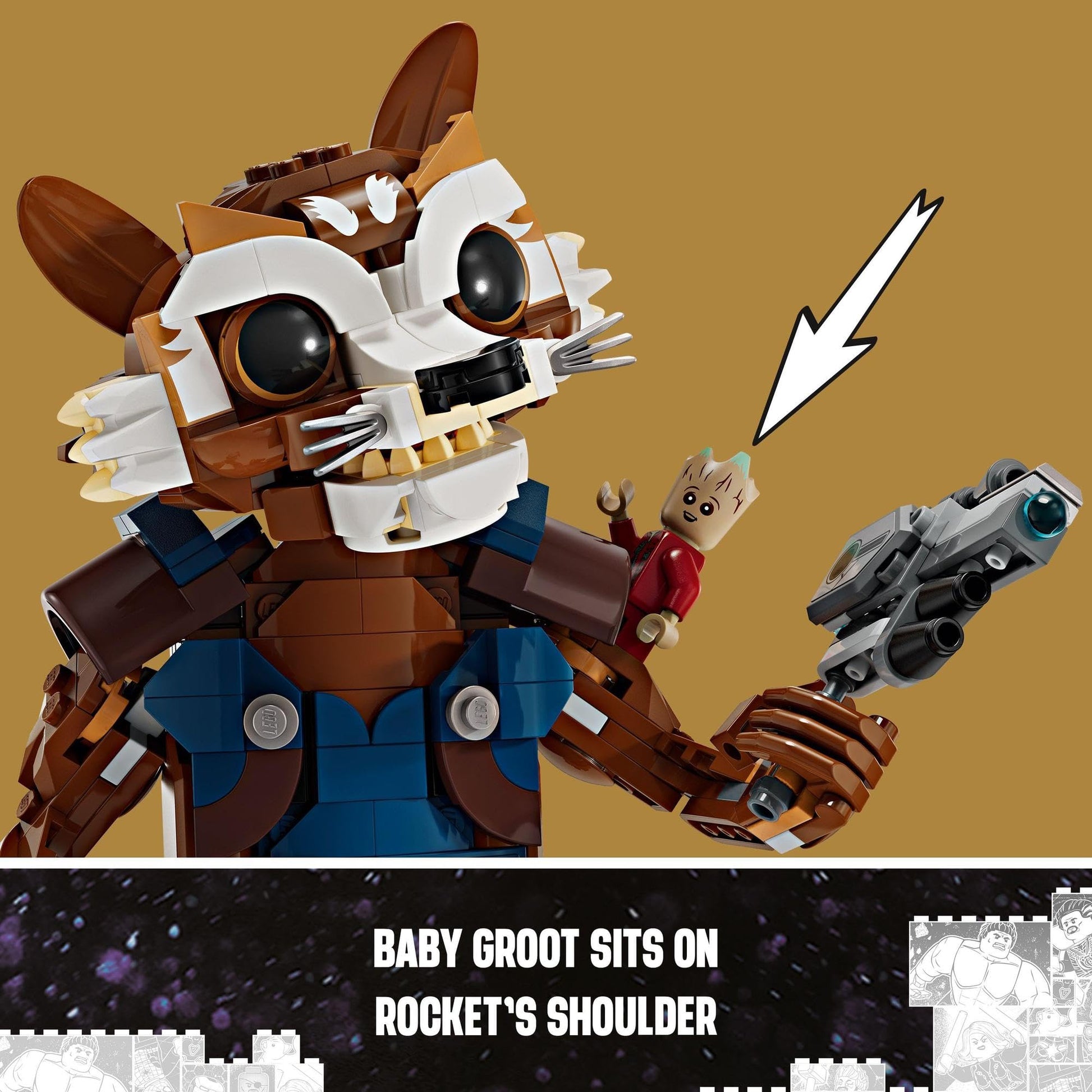 LEGO Super Heroes Marvel Rocket & Baby Groot 76282 Brick Island