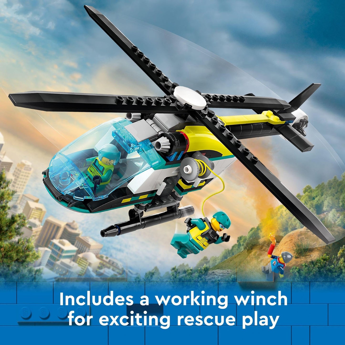 LEGO City Emergency Rescue Helicopter 60405 Amazon