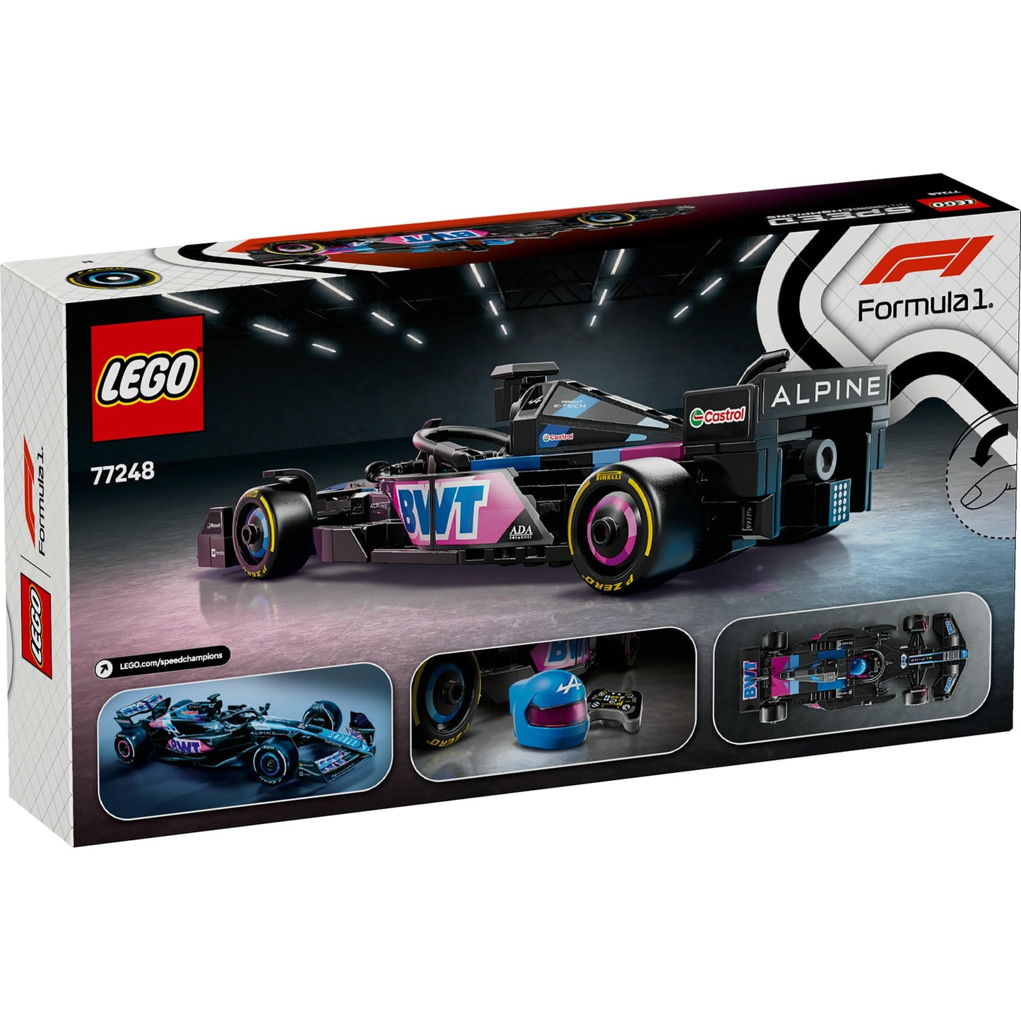 LEGO Speed Champions BWT Alpine F1 Team A524 Race Car 77248 Brick Island