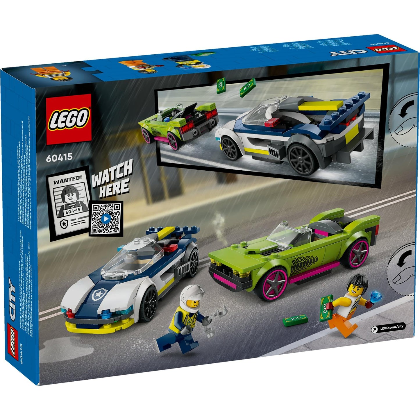 LEGO City Police Car and Muscle Car Chase 60415 Brick Island