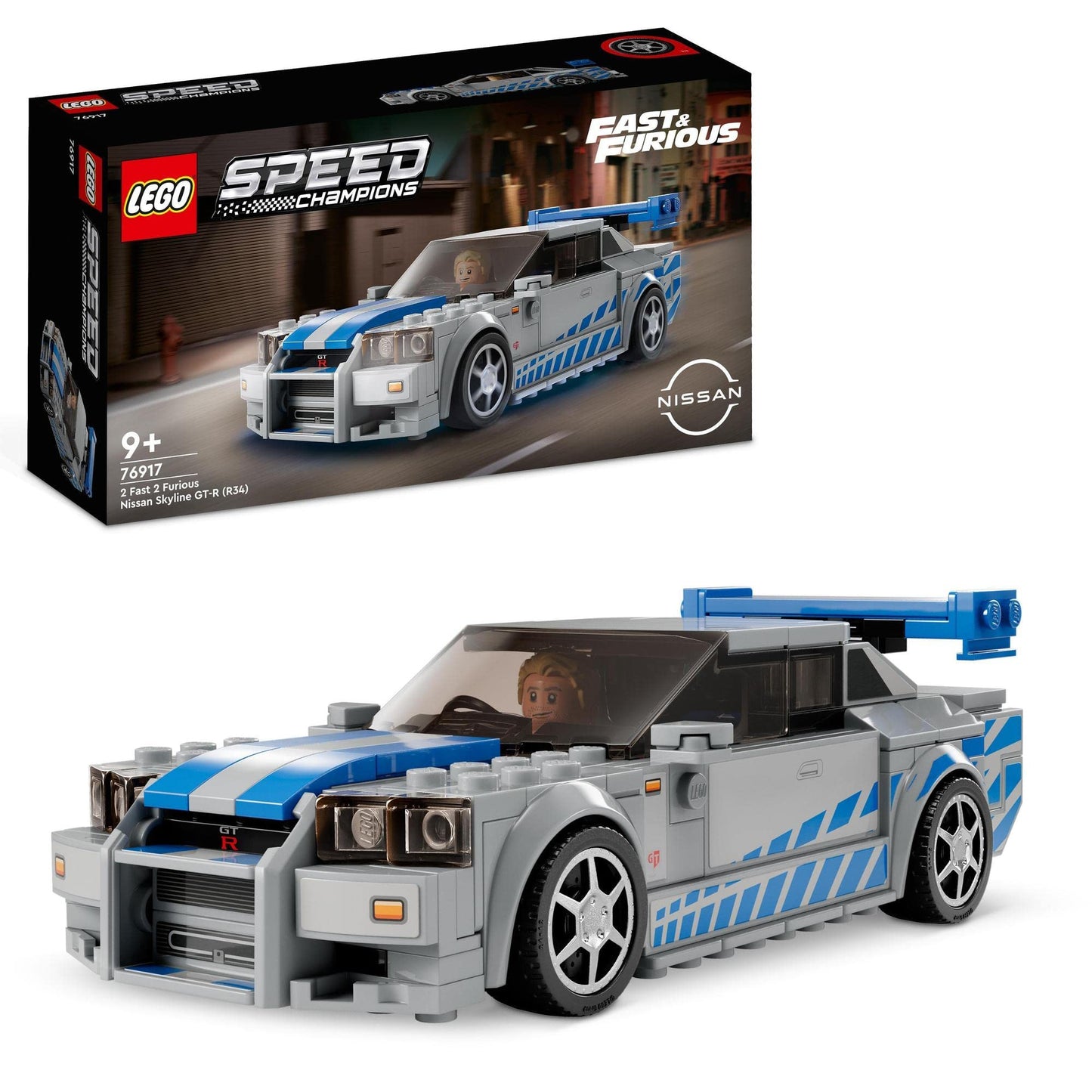 LEGO Speed Champions 2 Fast 2 Furious Nissan Skyline GT-R (R34) 76917 Brick Island