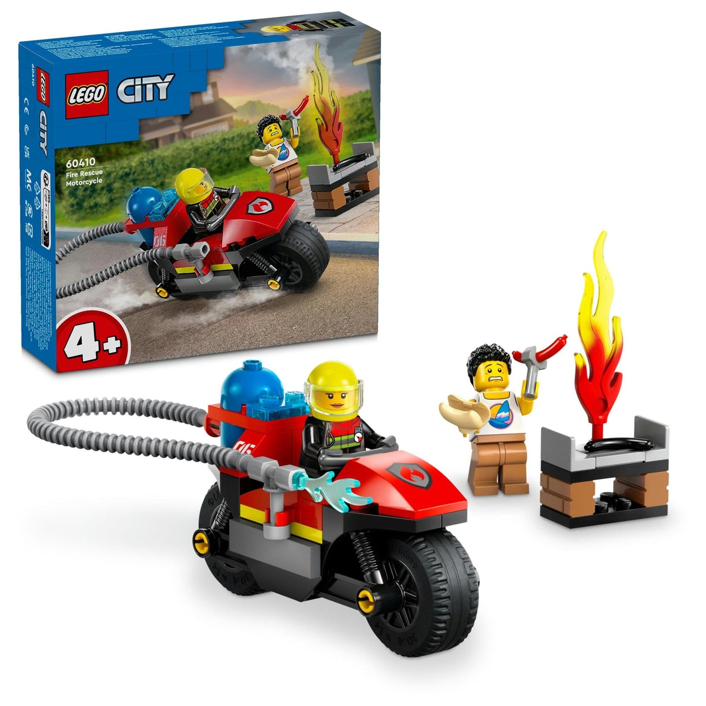 LEGO City Fire Rescue Motorcycle 60410 Brick Island