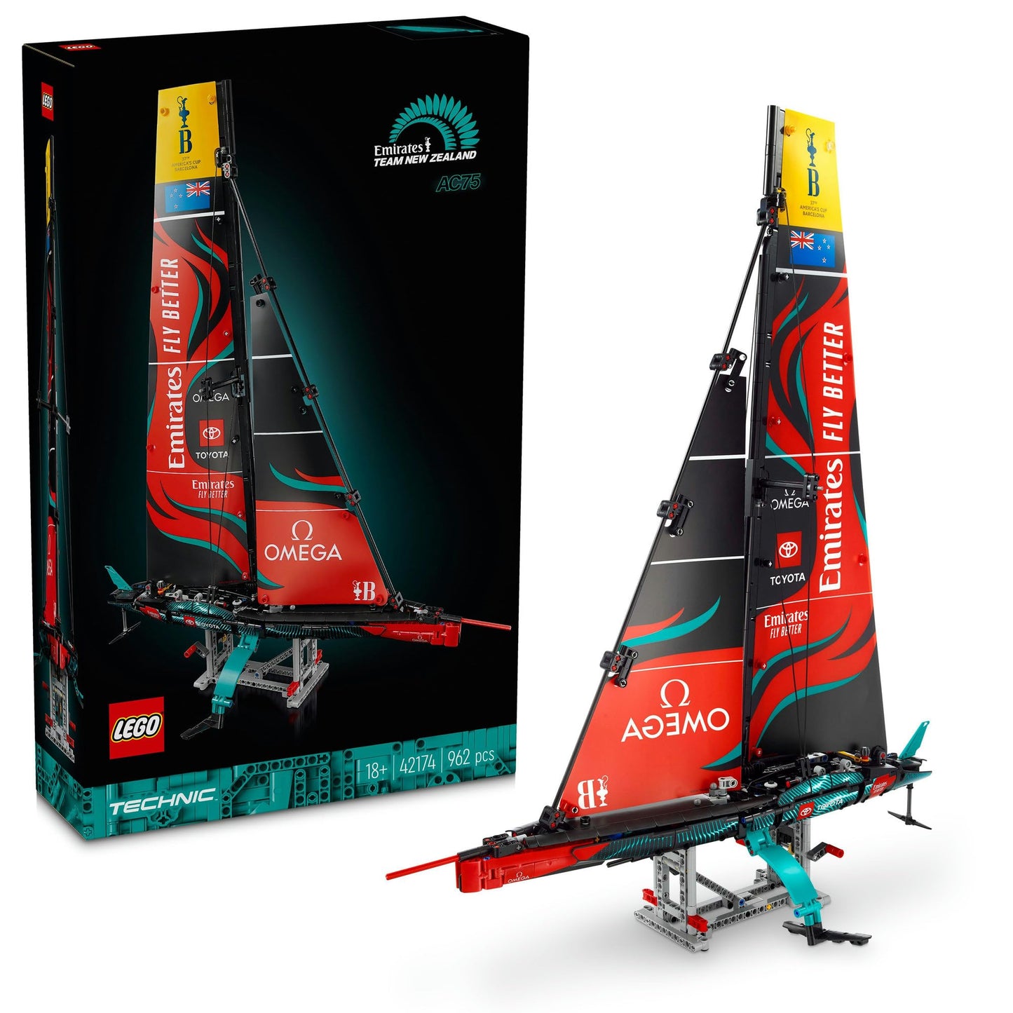 LEGO Technic Emirates Team New Zealand AC75 Yacht 42174 Amazon