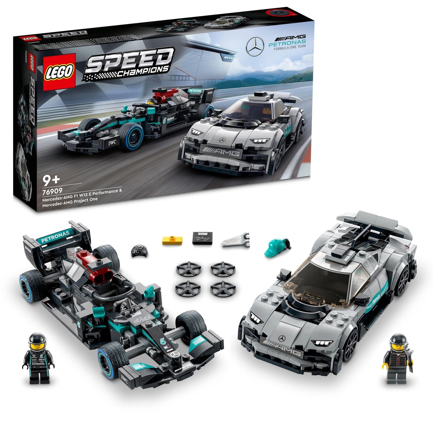 LEGO Speed Champions Mercedes-AMG F1 W12 E Performance & Mercedes-AMG Project One 76909 Brick Island