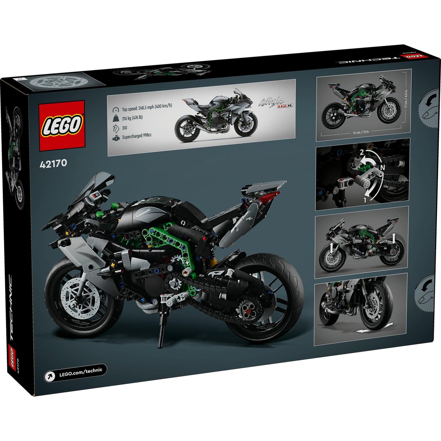 LEGO Technic Kawasaki Ninja H2R Motorcycle 42170 Amazon