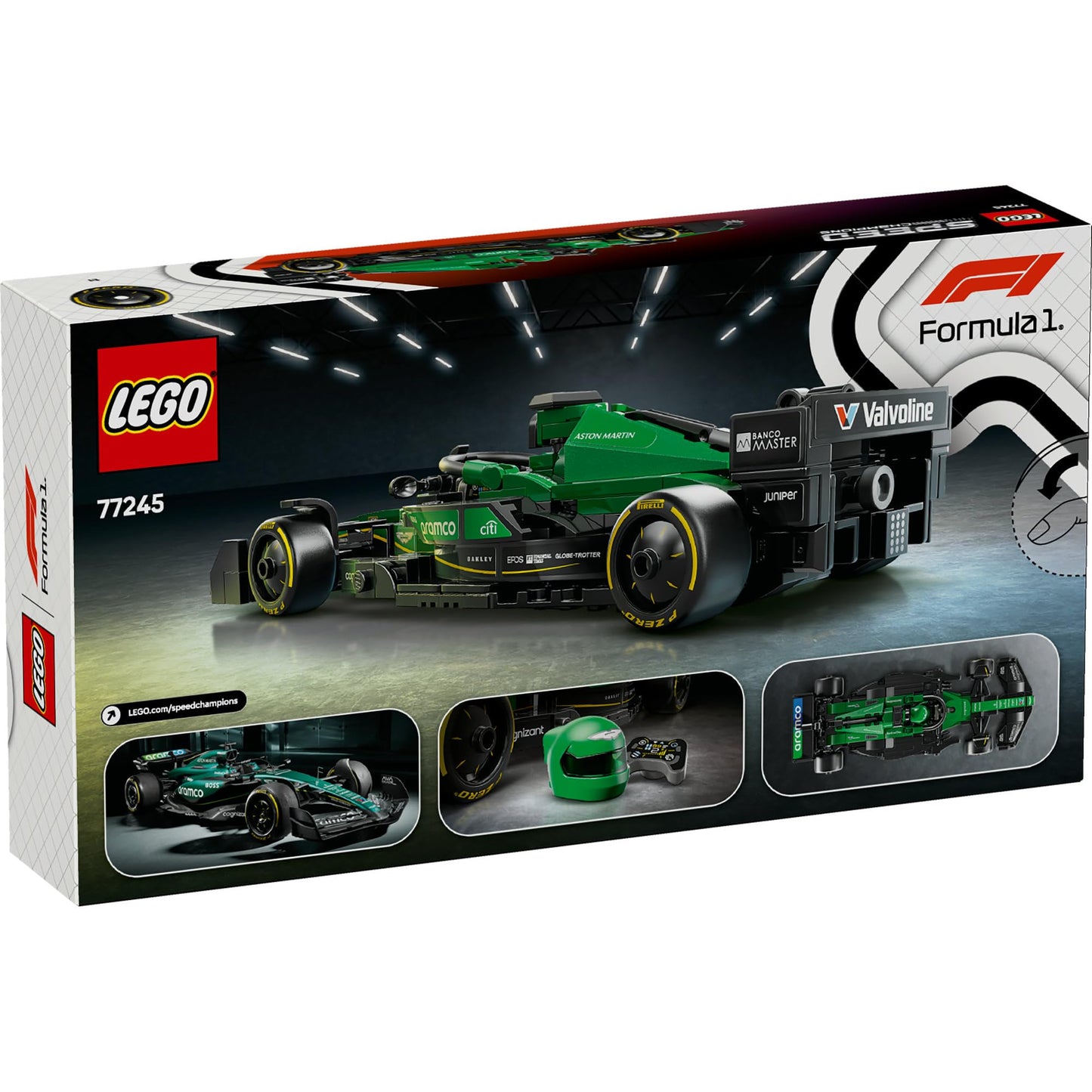 LEGO Speed Champions Aston Martin Aramco F1 AMR24 Race Car 77245 Brick Island