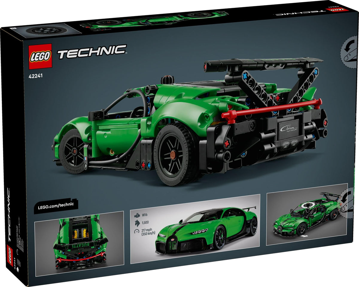 LEGO Technic Green Bugatti Chiron Pur Sport Hypercar Set 42241