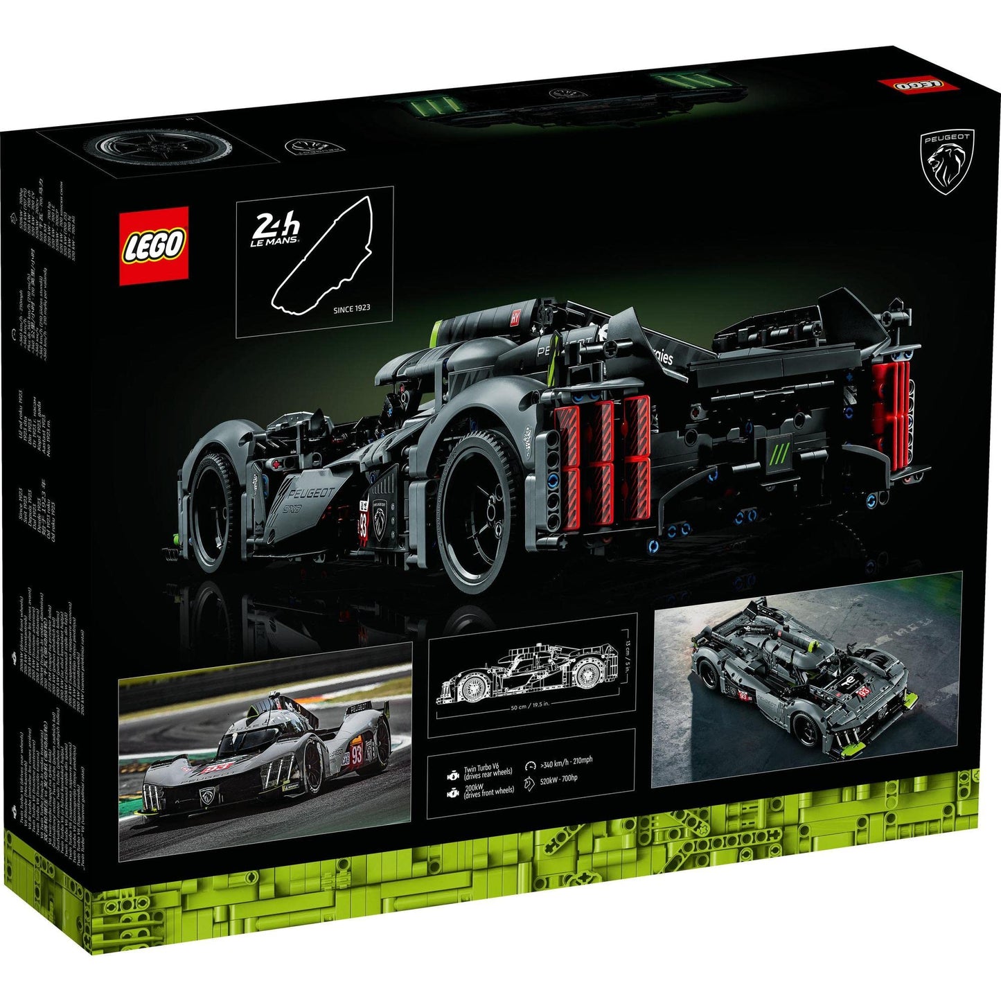 LEGO Technic Peugeot 9X8 24H Le Mans Hybrid Hypercar 42156 Brick Island