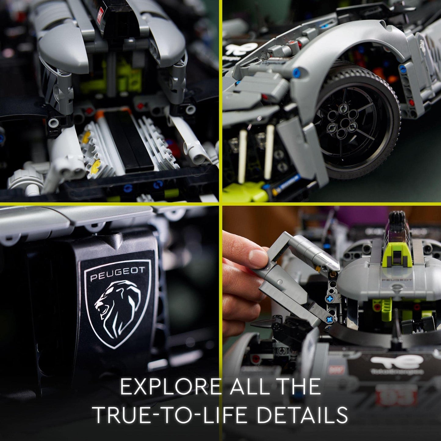 LEGO Technic Peugeot 9X8 24H Le Mans Hybrid Hypercar 42156 Brick Island