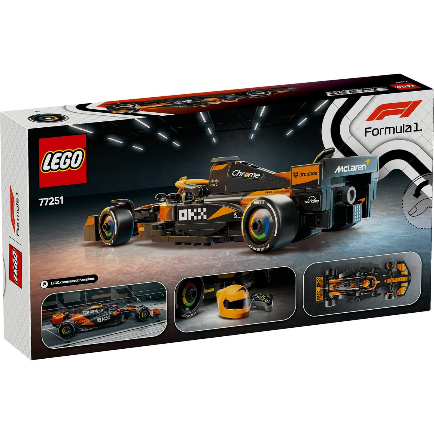 LEGO Speed Champions McLaren F1 Team MCL38 Race Car 77251 Brick Island