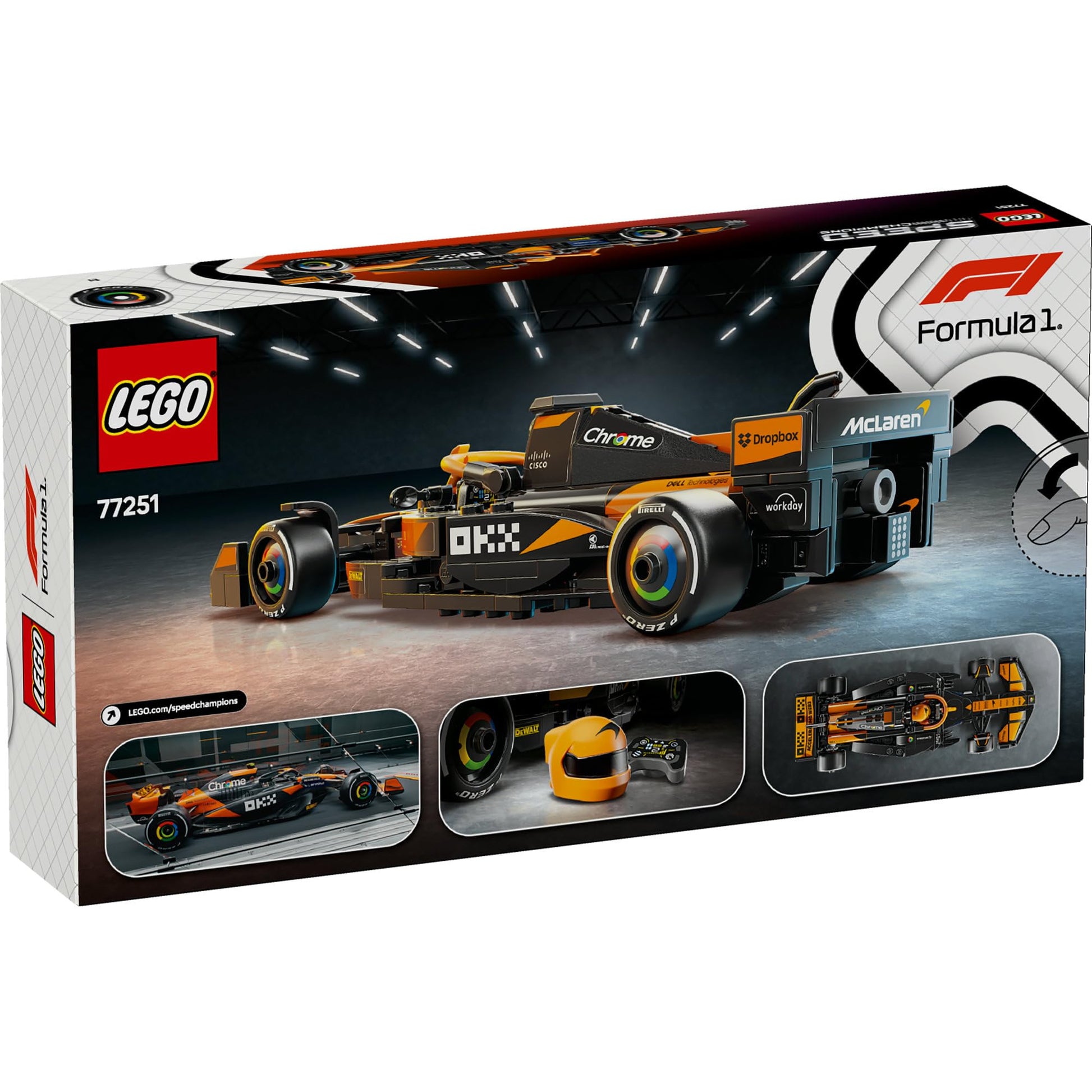 LEGO Speed Champions McLaren F1 Team MCL38 Race Car 77251 Brick Island