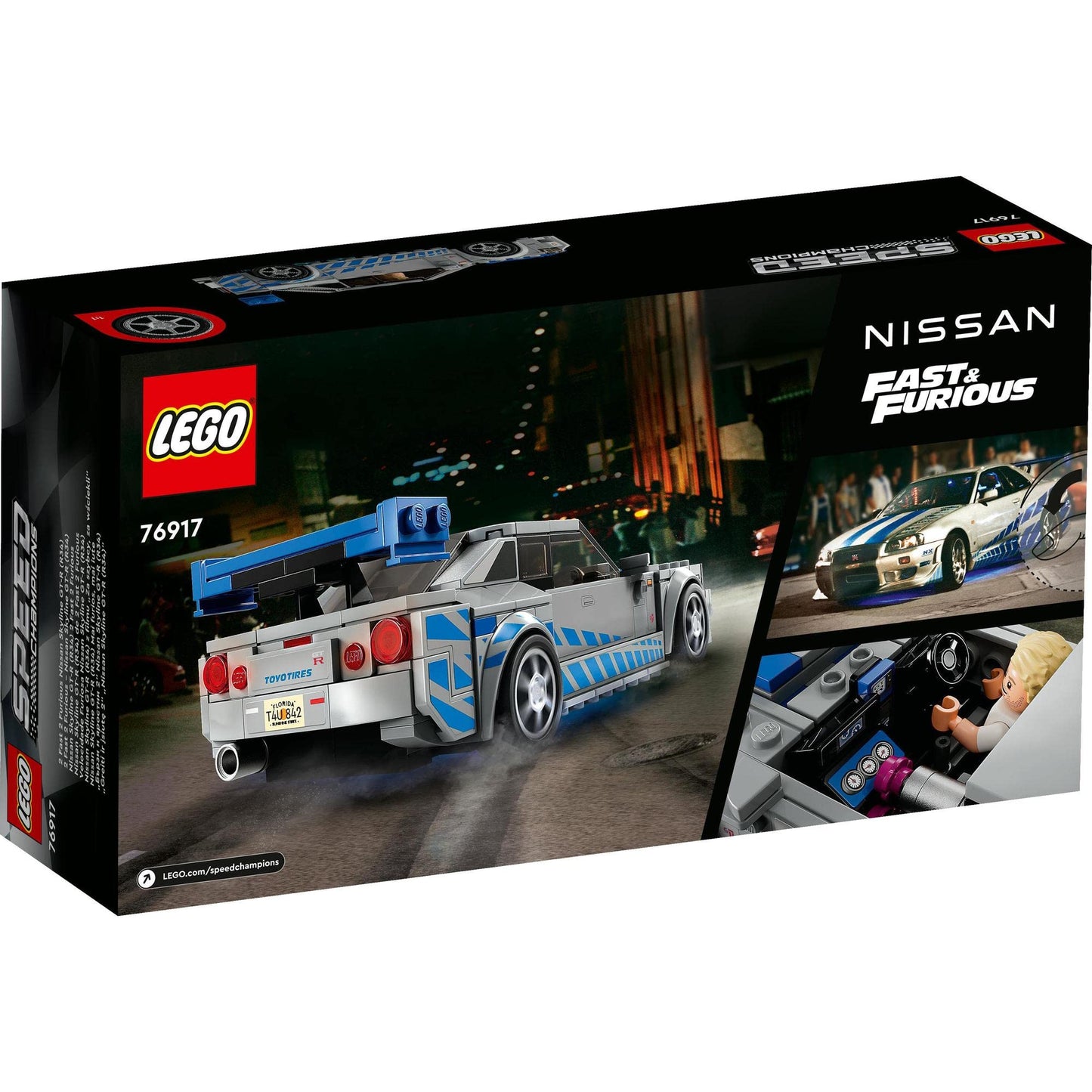 LEGO Speed Champions 2 Fast 2 Furious Nissan Skyline GT-R (R34) 76917 Brick Island