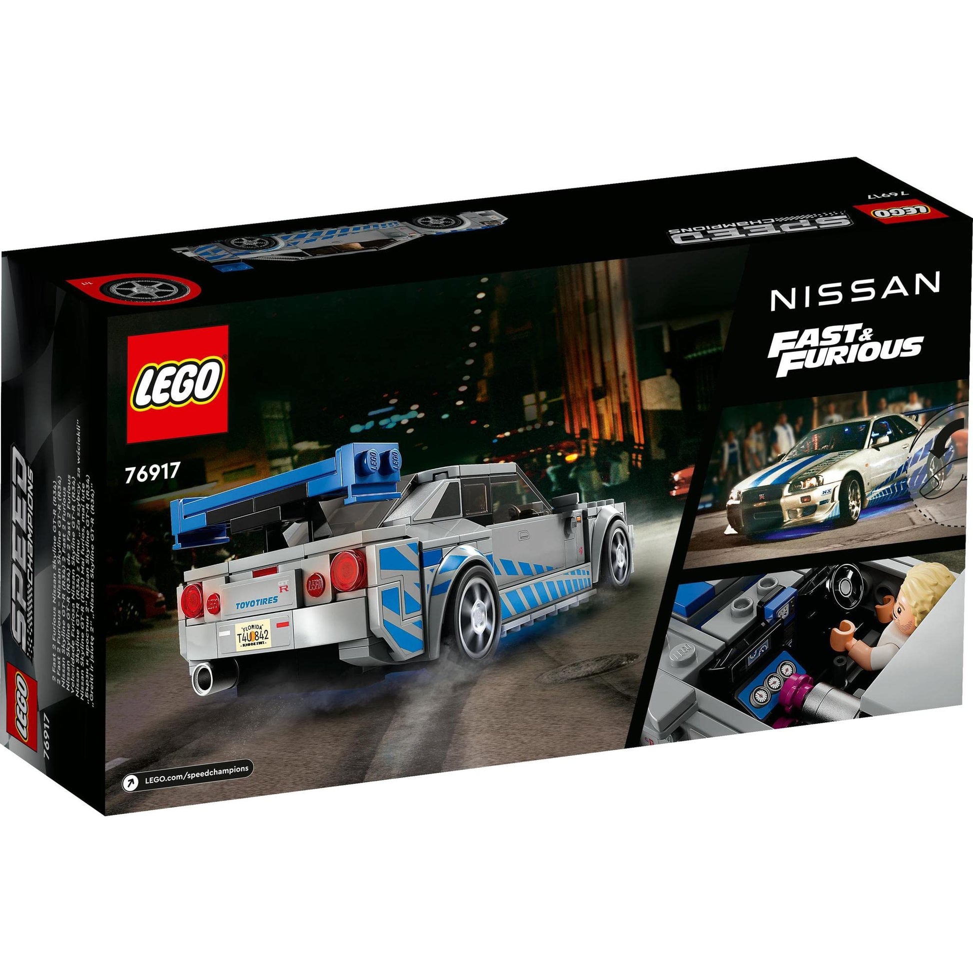 LEGO Speed Champions 2 Fast 2 Furious Nissan Skyline GT-R (R34) 76917 Brick Island