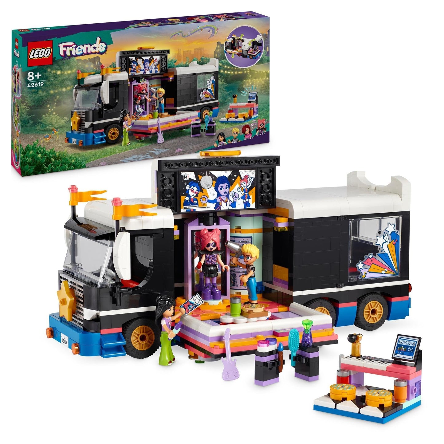 LEGO Friends Pop Star Music Tour Bus 42619 Amazon