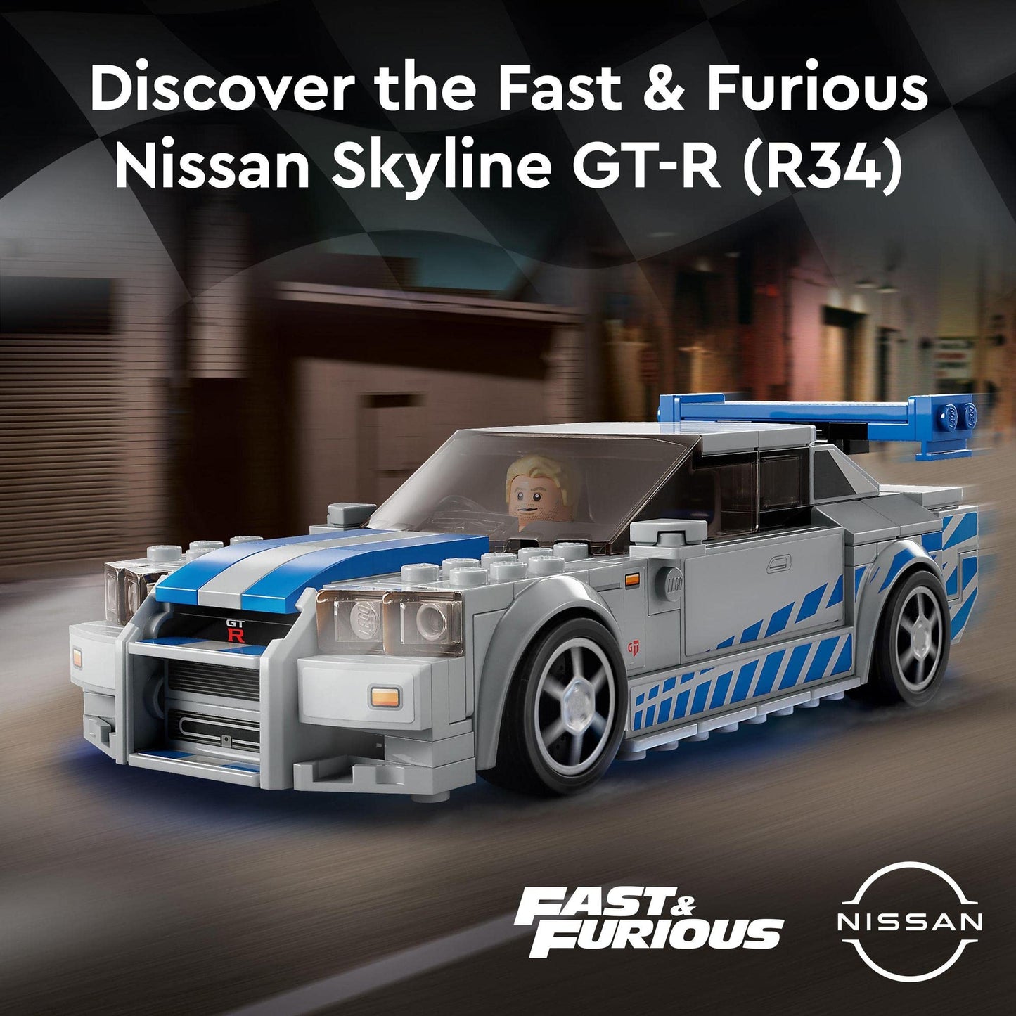 LEGO Speed Champions 2 Fast 2 Furious Nissan Skyline GT-R (R34) 76917 Brick Island