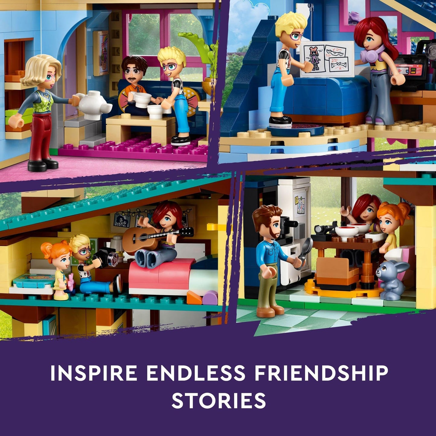 LEGO Friends Olly and Paisley's Family Houses 42620 Amazon