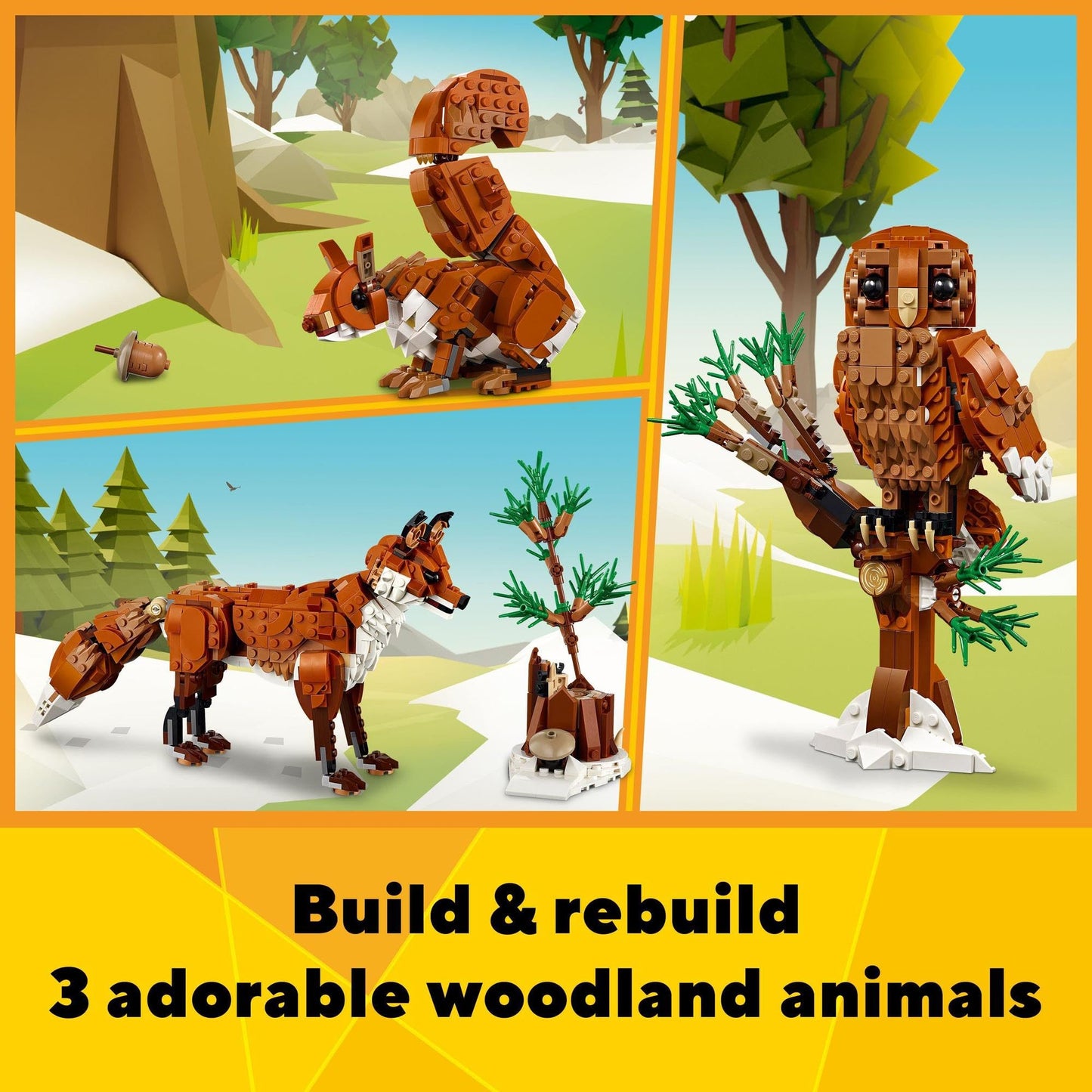 LEGO Creator 3in1 Forest Animals: Red Fox 31154 Brick Island