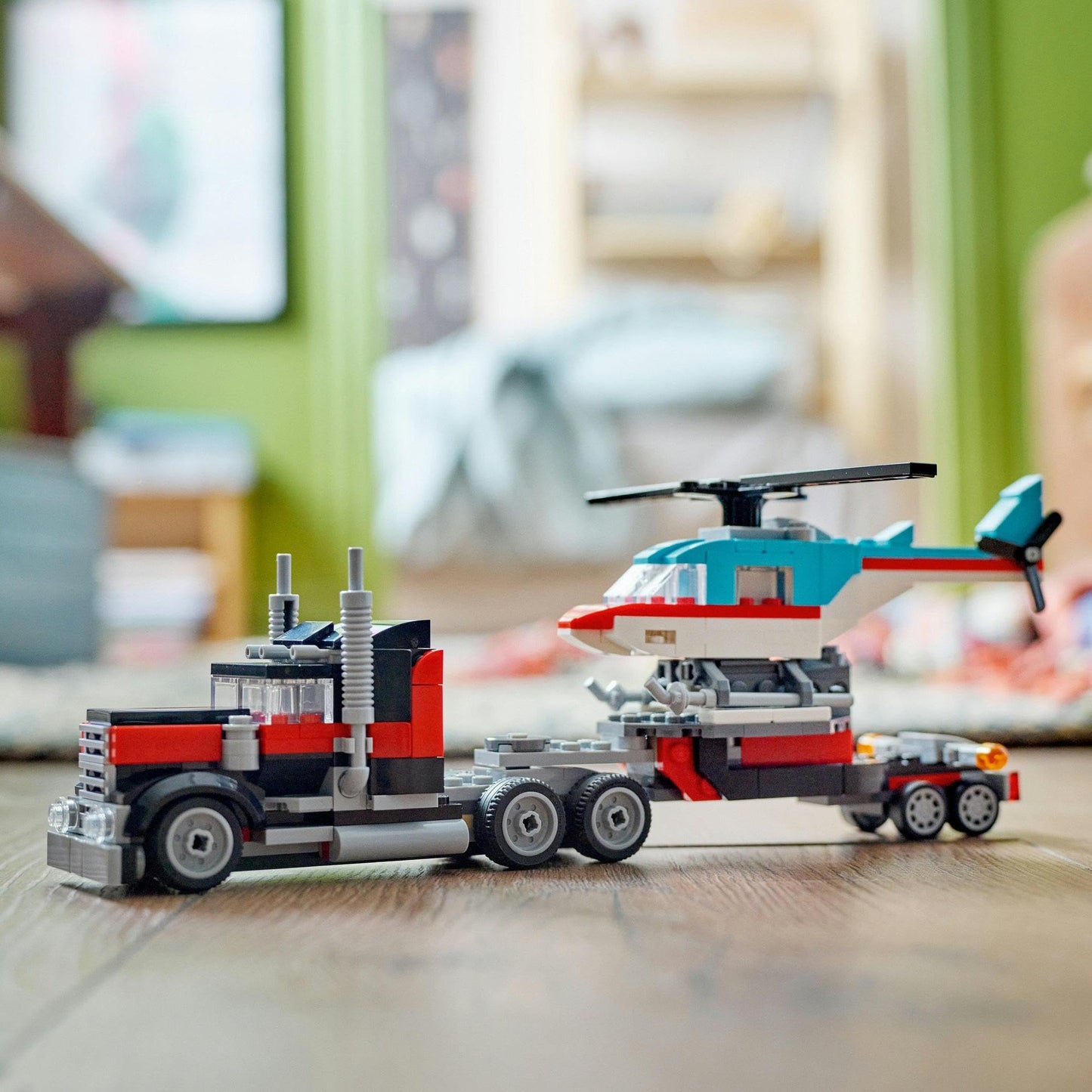 LEGO Creator Flatbed Truck with Helicopter 31146 Amazon
