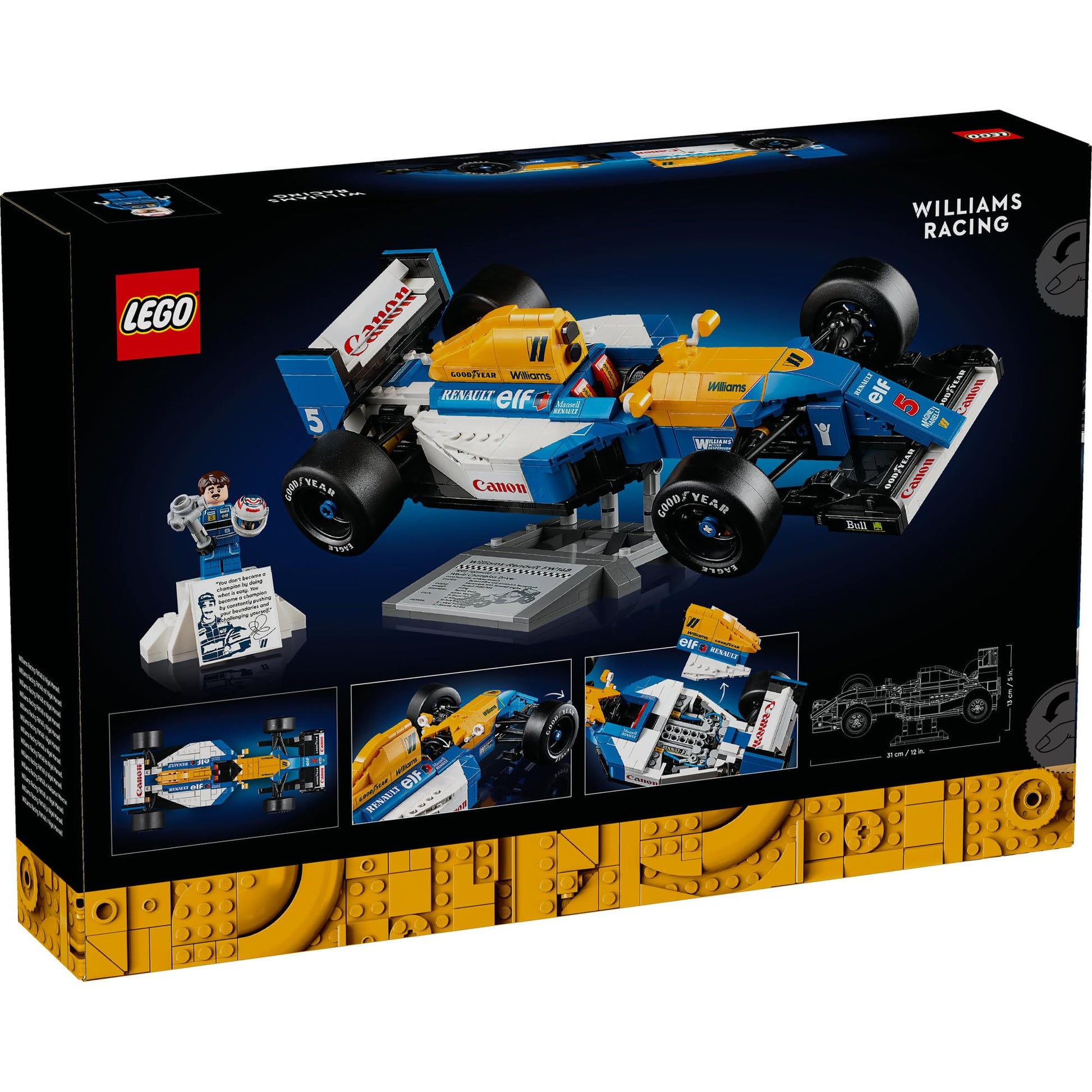 LEGO Icons Williams Racing FW14B & Nigel Mansell F1 10353 Brick Island
