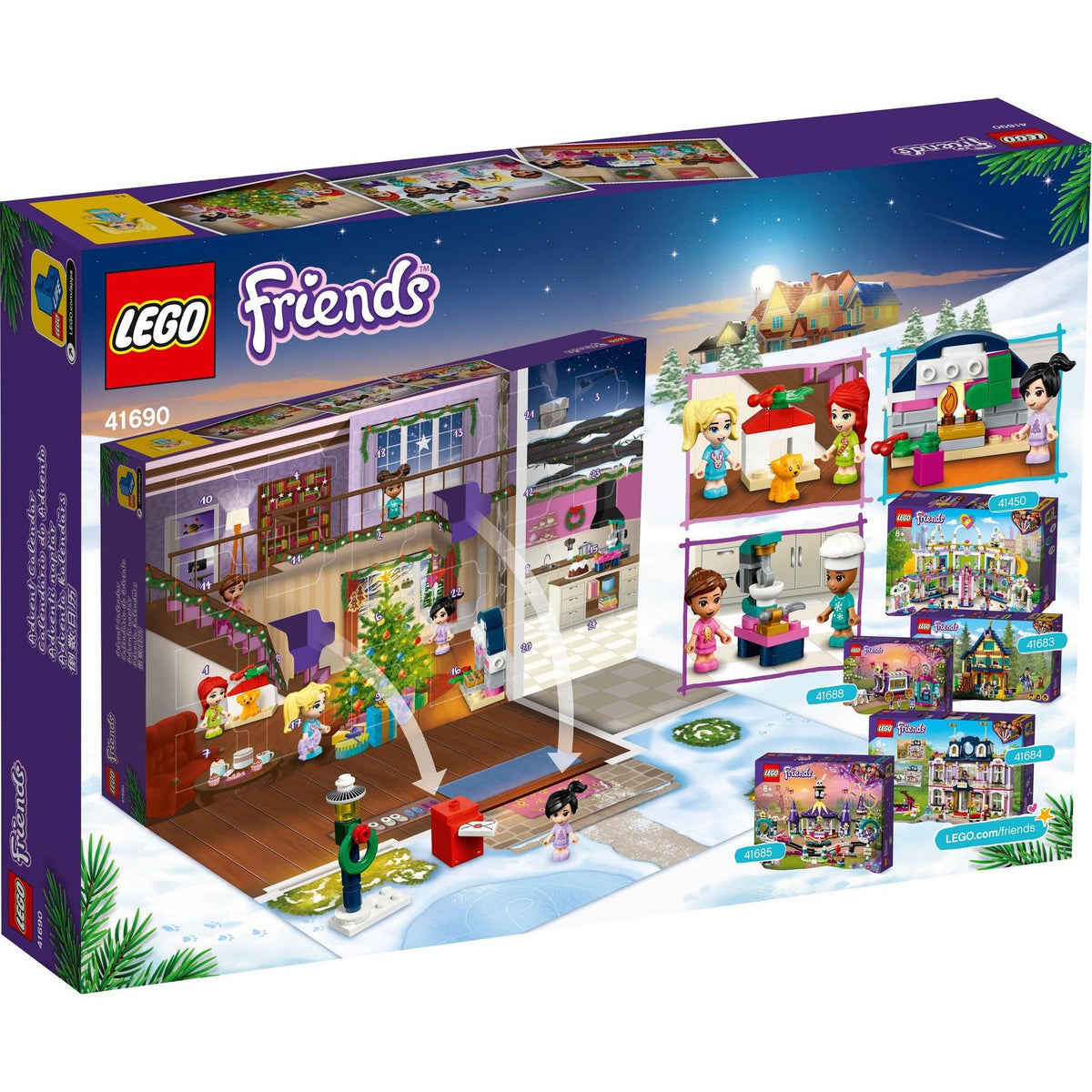LEGO® Friends Advent Calendar 41690 Building Kit;Christmas Countdown for Creative Kids